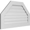 Ekena Millwork Octagonal Top Surface Mount PVC Gable Vent: Functional, w/ 3-1/2"W x 1"P Standard Frame, 40"W x 24"H GVPOT40X2401SF - alternate 3